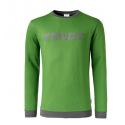 Bluza Fendt męska zielona logo z długim rękawem